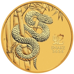 Zlatá mince Lunar III, 1 Oz Rok hada 2025/ Year of the Snake